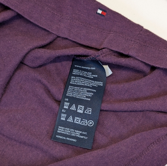 Tommy Hilfiger Flared Plum V-Neck Blouse Empire Tie-Back Waist Vintage TH Purple - Picture 11 of 12